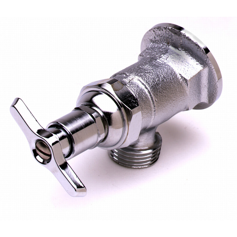 Sill Faucet, 1/2" NPT Female Flanged Inlet, 3/4" Garden Hose Threads, Rough Chrome Finish