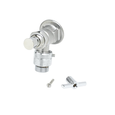 T&S Brass B-0737 Sill Faucet - Rough Chrome w/ Vacuum Breaker