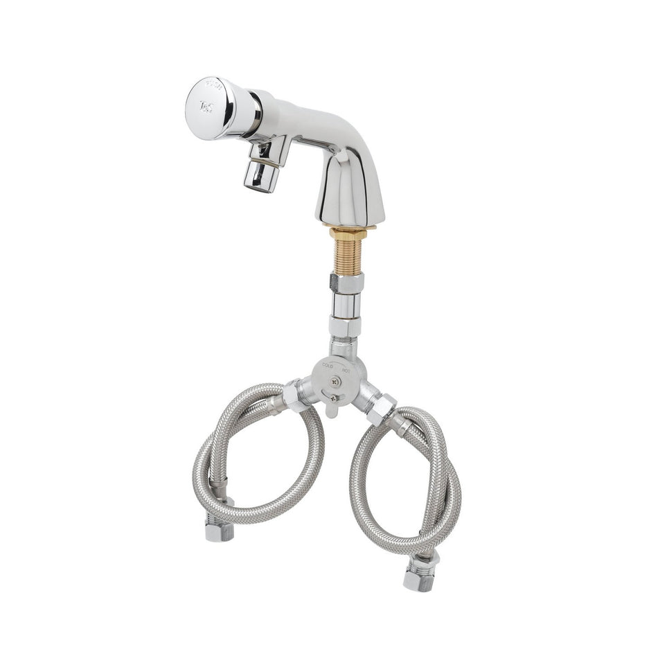 T&S B-0807 Mixing Faucet, Slow Self-Closing, 4" Centers