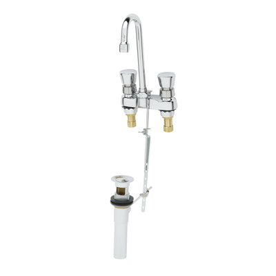 T&S Brass B-0833 Metering Faucet - 4" Centers & Pop-Up Drain