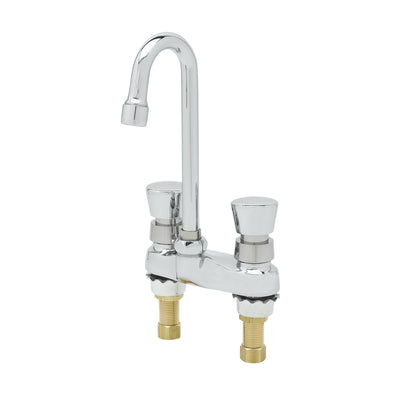 T&S Brass B-0834 Metering Faucet - 4" Centers & Gooseneck