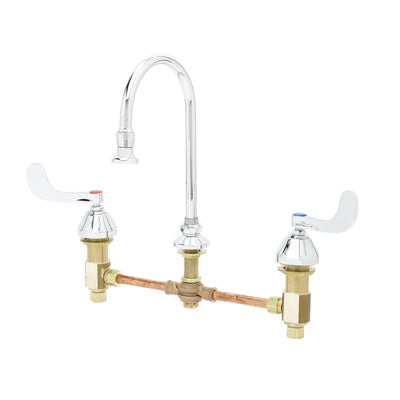T&S Brass B-0865-04L Concealed Medical Faucet - 12" Centers & Rosespray