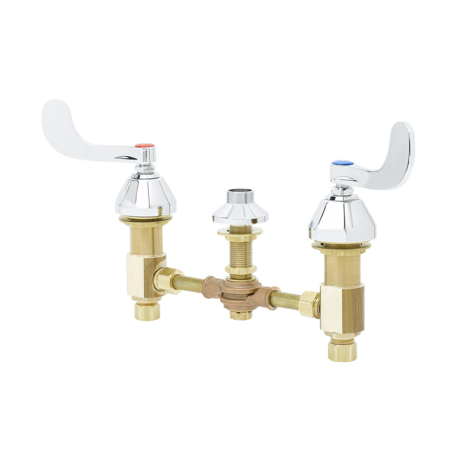 T&S Brass B-0866-04-LN Deck Mount Faucet Base - 1/4-Turn & 8" Centers