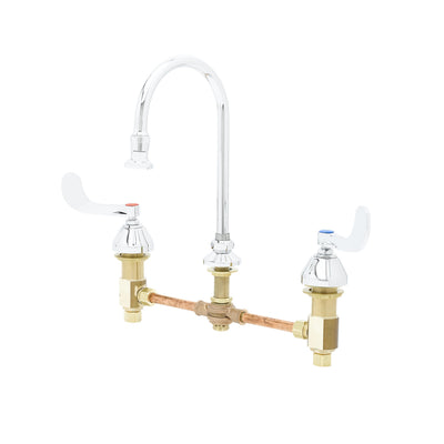 T&S Brass B-0866-04L Concealed Medical Faucet - 12" Centers & Rosespray