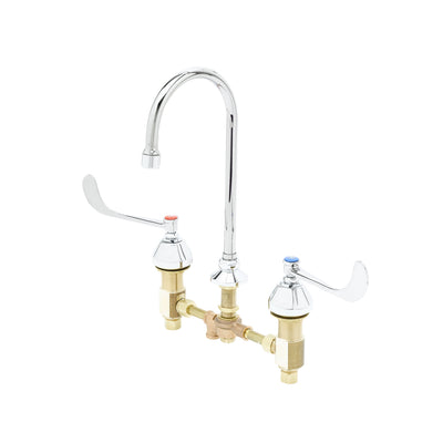 T&S Brass B-0866-07-PV Medical Faucet - Pedal Valve Inlet & 6" Handles