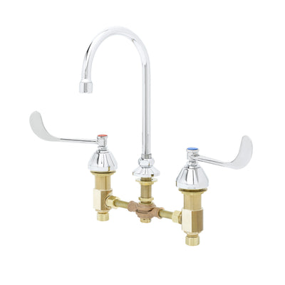 T&S Brass B-0867 Concealed Medical Faucet - 8" Centers & 6" Handles