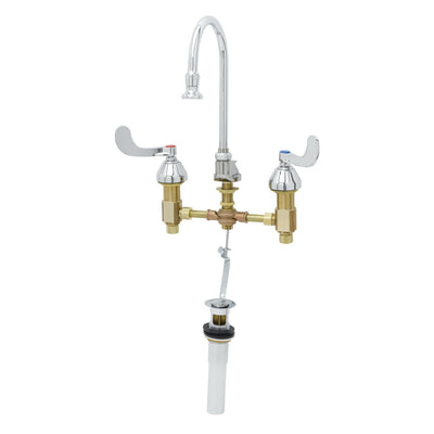 T&S Brass B-0868-04L Concealed Medical Faucet - 12" Centers & Rosespray