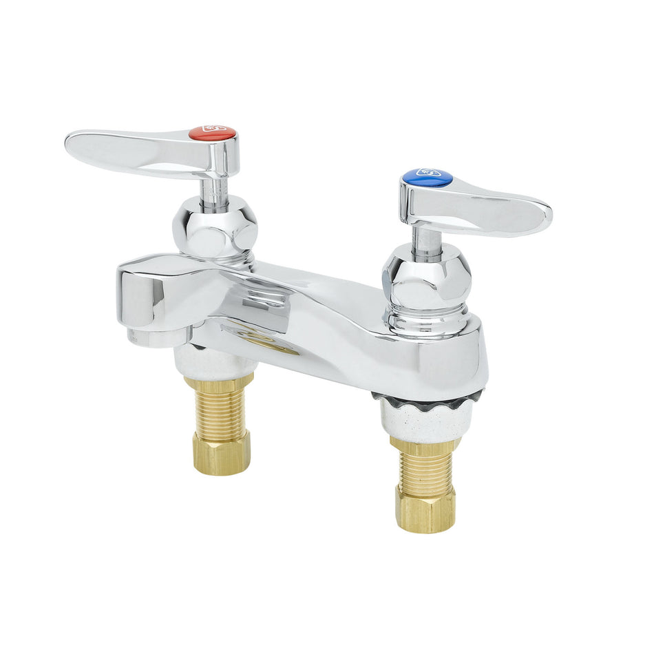 Lavatory Faucet, 4" Deck Mount, 0.5 GPM VR Spray Device, Lever Handles & VR Screws