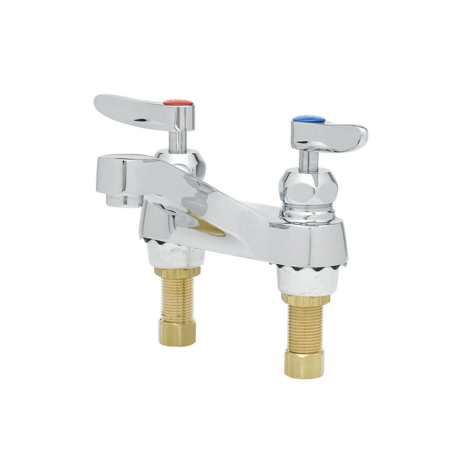 Lavatory Faucet, 4" Centerset, Ceramic Cartridges, 2.2 gpm Aerator, Lever Handles
