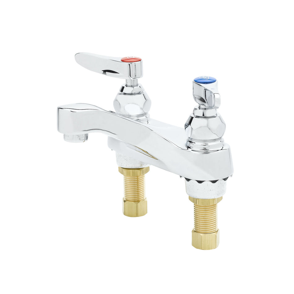 Lavatory Faucet, Deck Mount, 4" Centers, 1.2 GPM Aerator & Lever Handles
