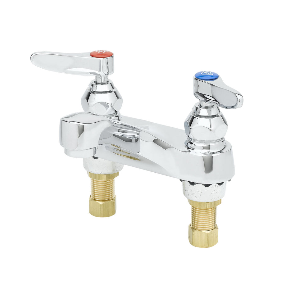 Lavatory Faucet, Deck Mount, 4" Centers, 0.5 GPM VR Spray Device, 1/2" NPSM Male Shanks