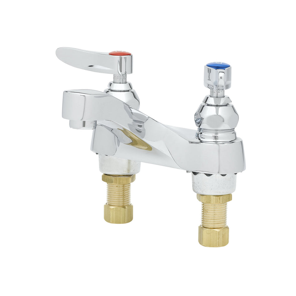 Lavatory Faucet, Deck Mount, 4" Centers, 1.5 GPM Aerator, 1/2" NPSM Male Shanks