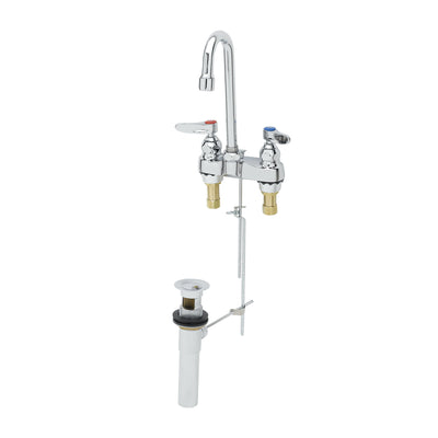 T&S Brass B-0873 Medical Centerset Faucet - Gooseneck & Pop-Up Drain