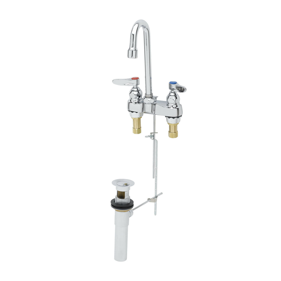 T&S Brass B-0873 Medical Centerset Faucet - Gooseneck & Pop-Up Drain