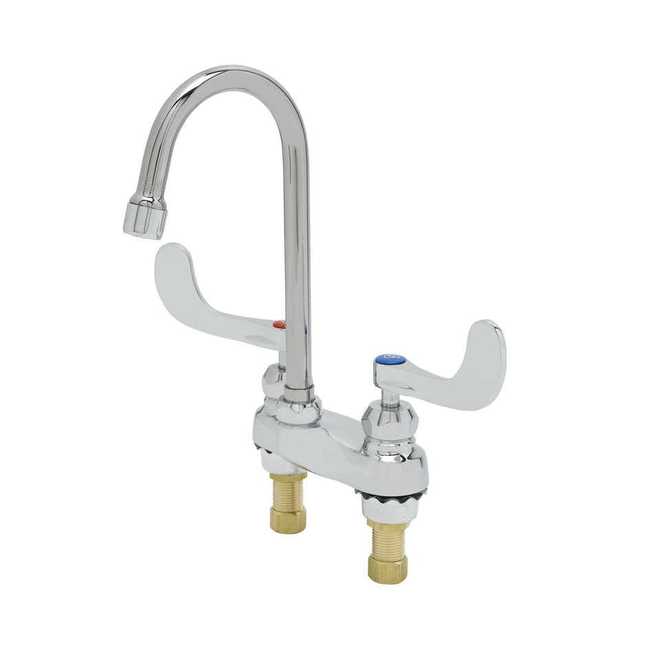 4" Centerset Faucet, Swivel Gooseneck, Ceramas, 2.2 GPM Laminar Flow Device