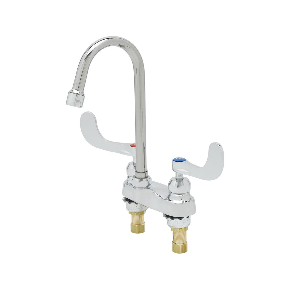 4" Centerset Faucet, Deck Mount, Swivel Gooseneck w/ 1.2 GPM Flow Disc, B-WH4, Ceramas