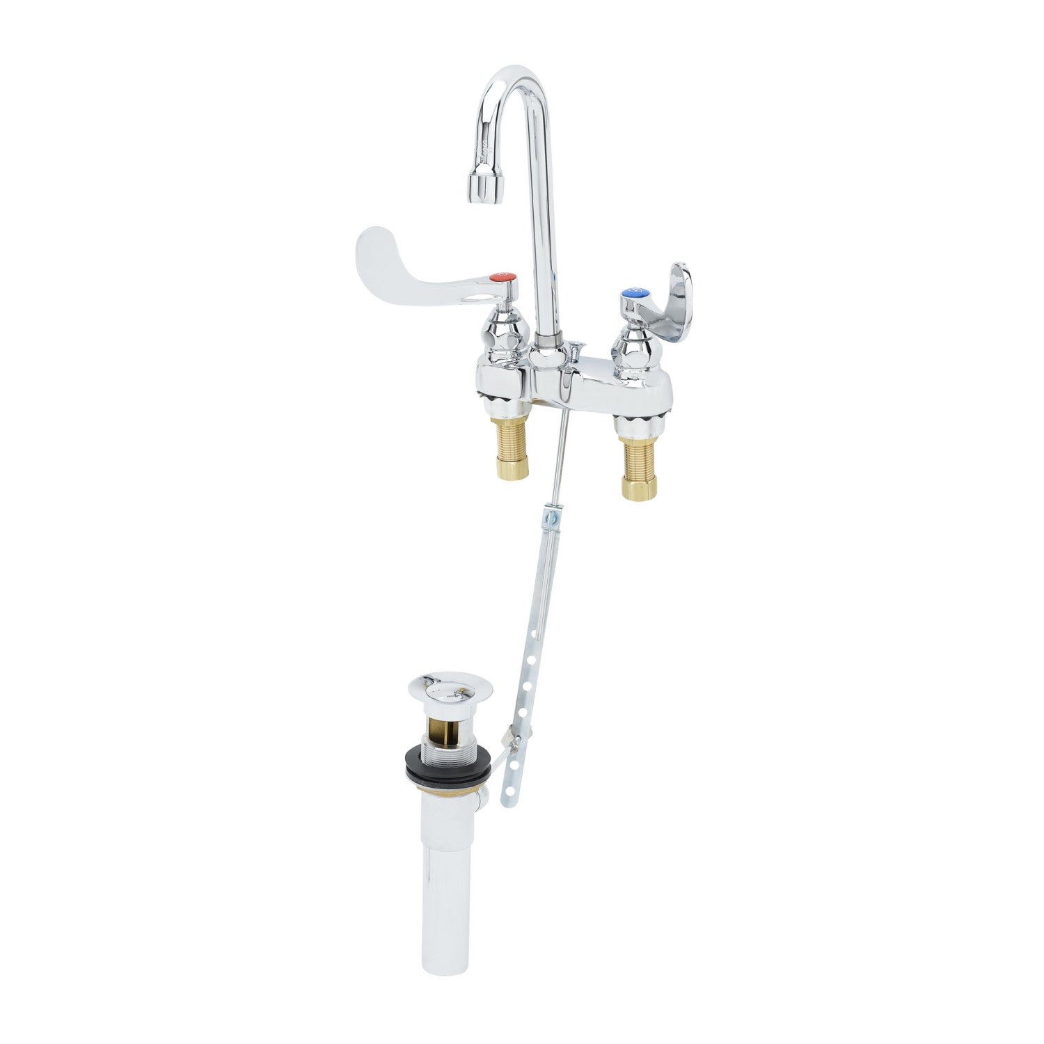 Medical Lav Faucet, Deck Mount, Swivel/Rigid Gooseneck, Aerator, 4