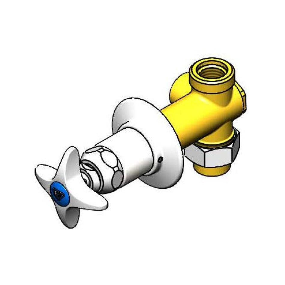 T&S Brass B-1025-UCP Concealed Straight Valve - Union Coupling Inlet
