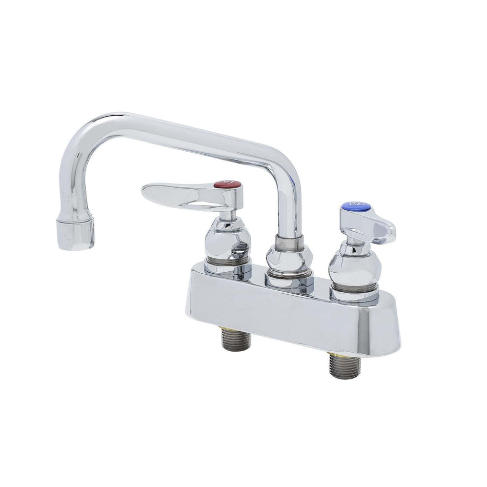 T&S B-1100 Deck Mount Faucet - 6" Swing Spout, 3 1/2" Centers