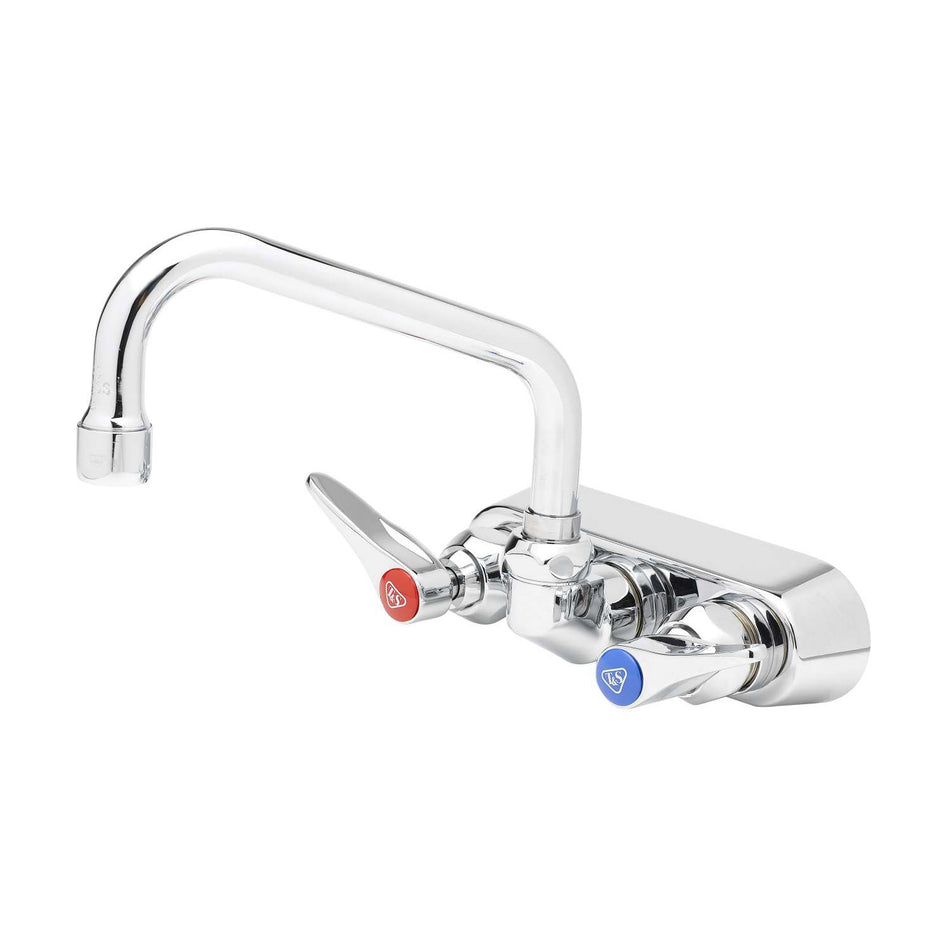 T&S B-1105 Splash Mount Faucet - 6" Swing Spout, 3 1/2" Centers