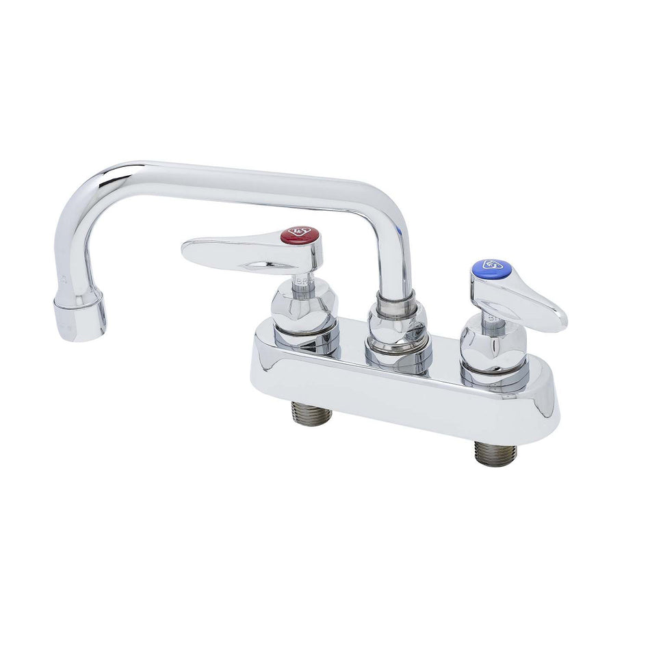 4" Deck Mount Workboard Faucet, 6" Swing Nozzle w/ 2.2 GPM Aerator, Cerama, Lever Handles