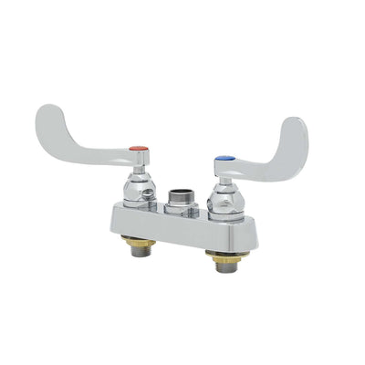 T&S Brass B-1110-LN-WH4 Deck Mount Workboard Faucet - 4" Wrist Handles (QT)