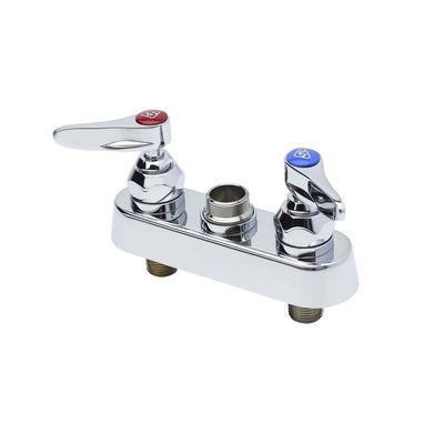 T&S Brass B-1110-LN Deck Mount Workboard Faucet - 4 Inch Centers Lever Handles Less Nozzle