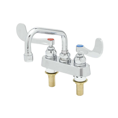 T&S Brass B-1110-XS-WH4 Deck Mount Workboard Faucet - 4" Wrist Handles (XS)