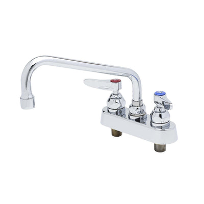 T&S Brass B-1111 Deck Mount Workboard Faucet - 8" Swing Nozzle