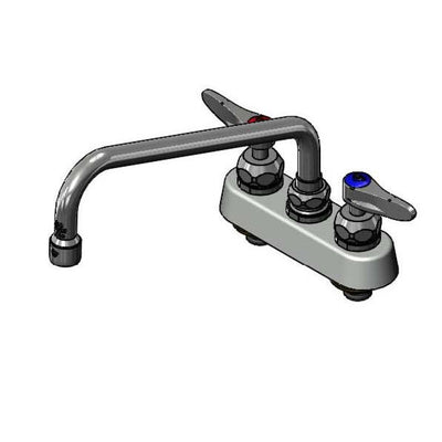 T&S Brass B-1112-CR Deck Mount Workboard Faucet - 10" Spout & Ceramas