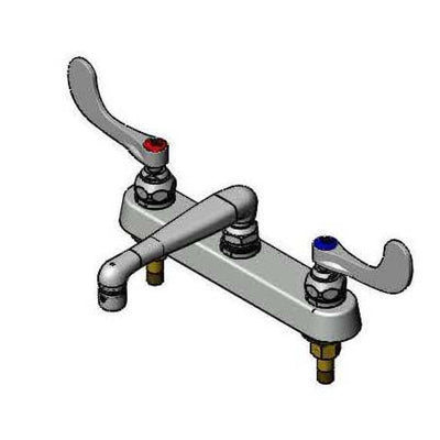 T&S Brass B-1120-0CS6-WH4 Workboard Faucet - 6" Swivel Cast Spout & Wrist Handles