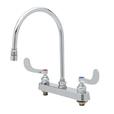 T&S Brass B-1120-135X-WH4 Workboard Faucet - 135X Gooseneck & Wrist Handles