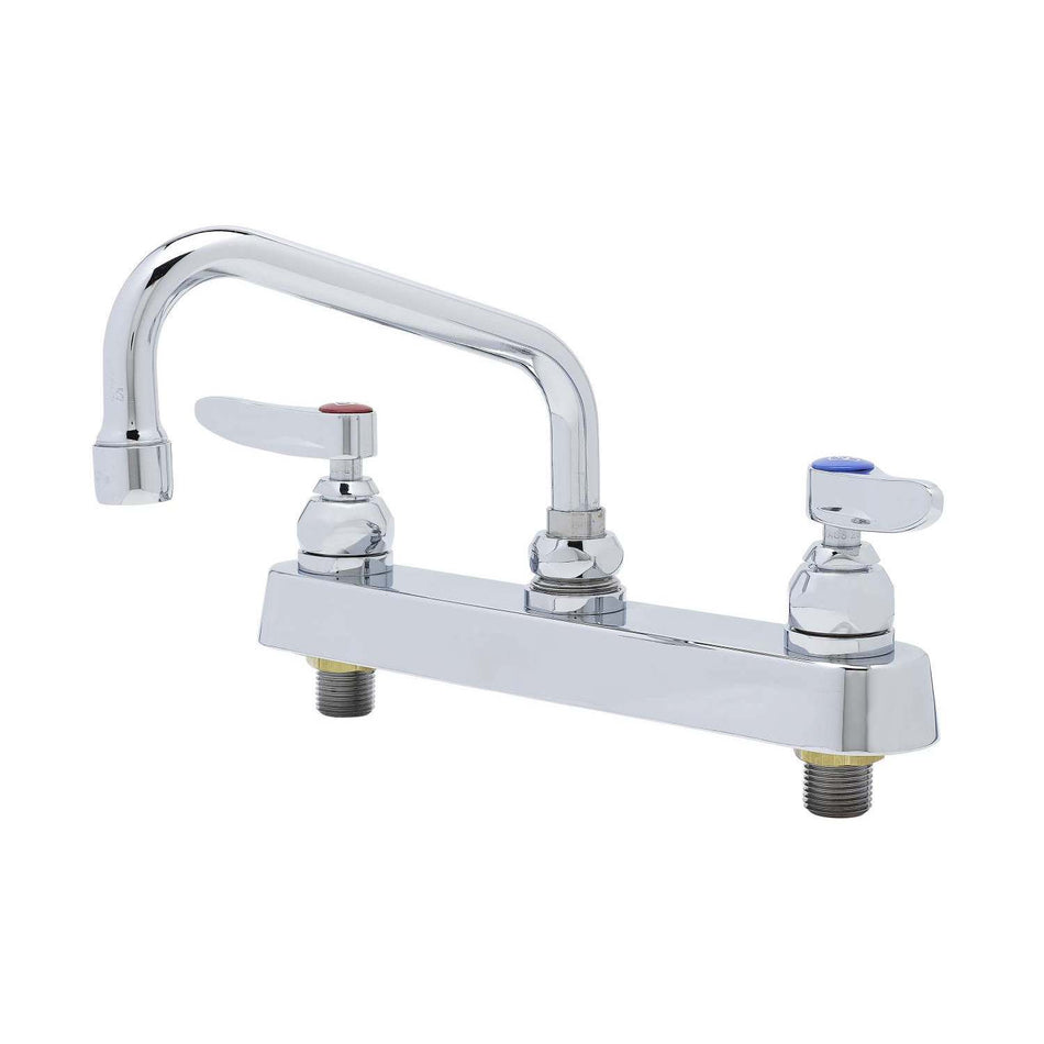Workboard Faucet, 8" Deck Mount, 6" Nozzle, Lever Handles, Quarter-Turn, 1.5 gpm Aerator