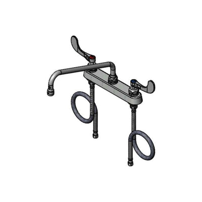T&S Brass B-1123-CR-W4-KIT Workboard Faucet Kit - Ceramas & 24" Flex Supplies