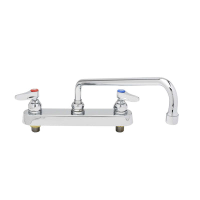 T&S Brass B-1123 Deck Mount Workboard Faucet - 12" Swing Nozzle