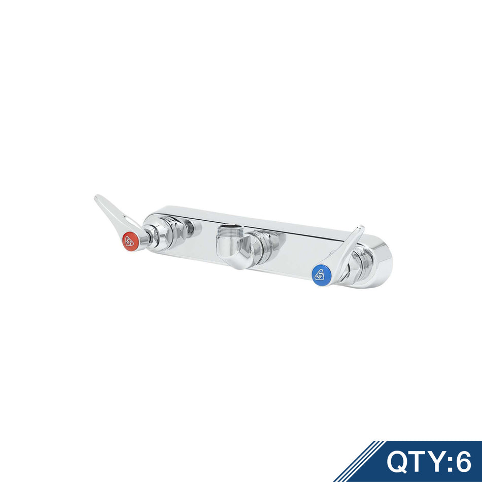 Workboard Faucet, Wall Mount, 8" Centers, Lever Handles, Less Nozzle (Qty. 6)