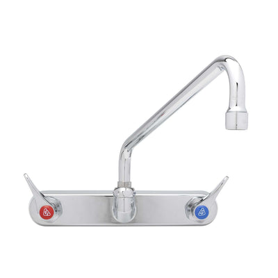 T&S Brass B-1128-CR Wall Mount Workboard Faucet - 8" Centers & Ceramas