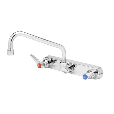 T&S Brass B-1128 Splash Mount Workboard Faucet - 12" Swing Nozzle
