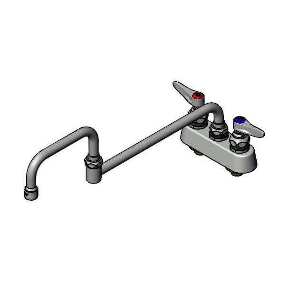 T&S B-1130 Deck Mount Faucet w/ 18" Double Jointed Swing Nozzle