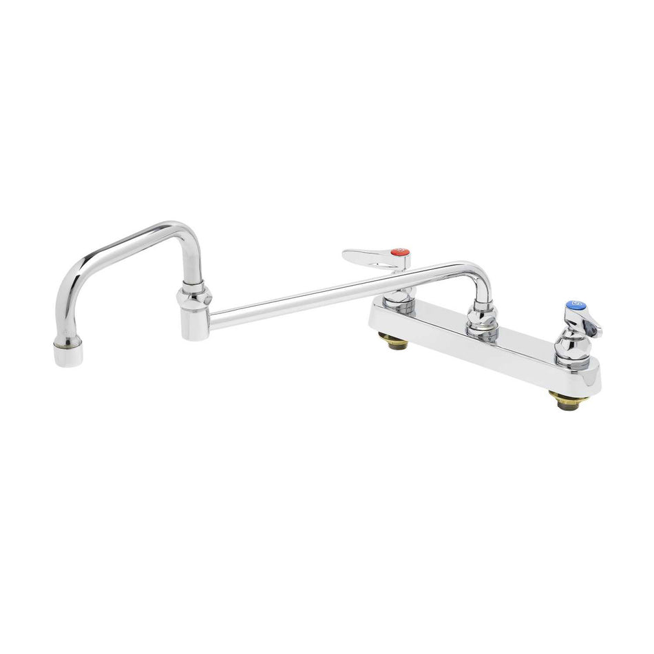 T&S B-1132 Deck Mount Faucet w/ 18" Double Jointed Swing Nozzle