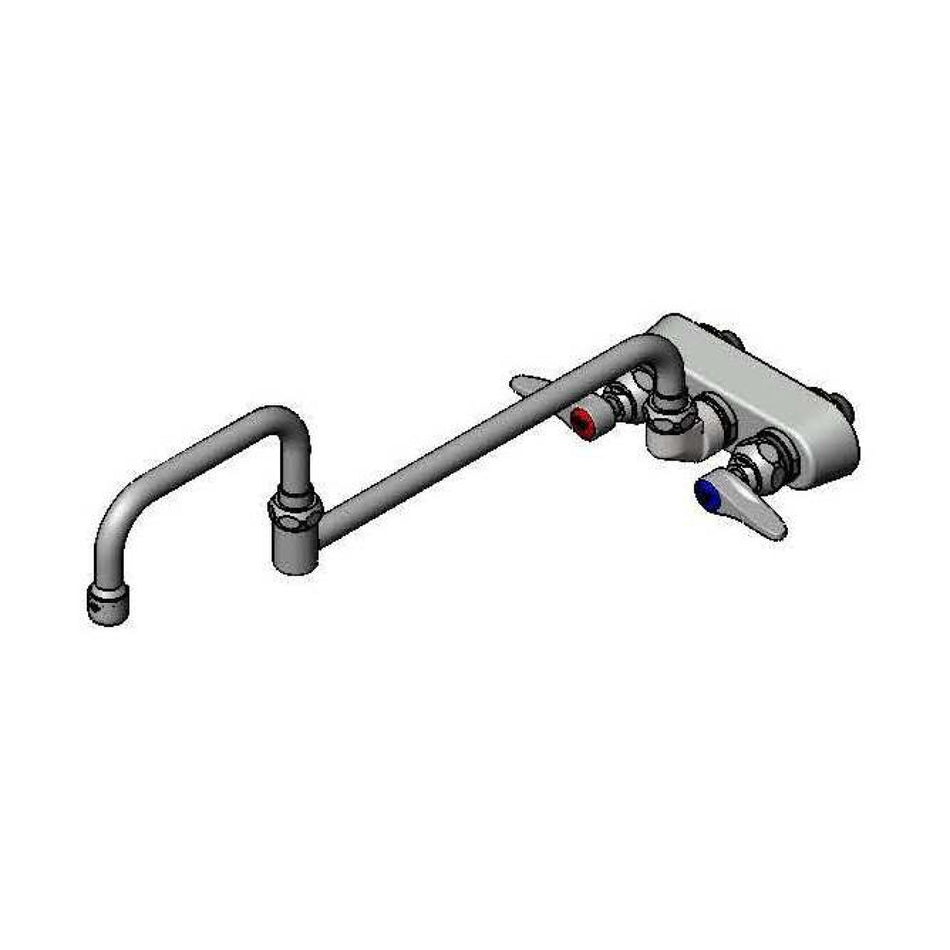T&S B-1135 Splash Mount Faucet w/ 18" Double Jointed Swing Nozzle