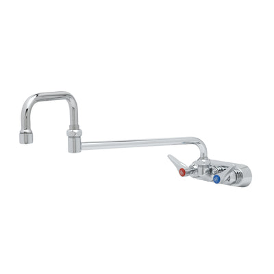 T&S Brass B-1136-CR Wall Mount Faucet - 18" DJ Nozzle & Ceramas