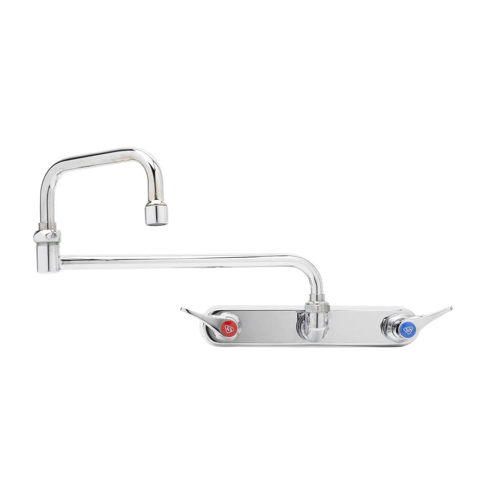 T&S B-1137 Splash Mount Faucet w/ 18" Double Jointed Swing Nozzle