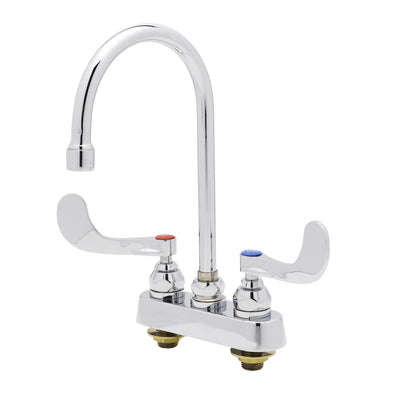 T&S Brass B-1141-04 Workboard Faucet - 4" Centers & 4" Wrist Handles