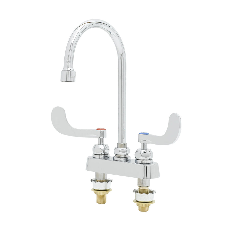 Workboard Faucet, 4" Deck Mount, 6" Swivel GN, 0.5 GPM VR Outlet, 4" Handles, XS Shanks