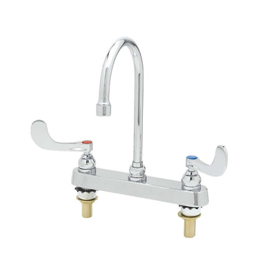T&S Brass B-1142-04XS-F12 Workboard Faucet - 1.2 GPM & Wrist Handles (XS)