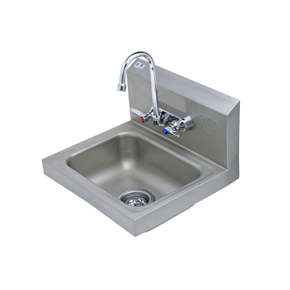 Sink Package: Hand Wash Sink w/ Drain Assembly & B-1146-02A Manual Faucet