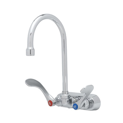 T&S Brass B-1146-04-CR Wall Mount Workboard Faucet - 4" Centers & Ceramas