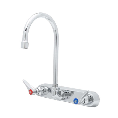 T&S Brass B-1147 Splash Mount Faucet - 8" Centers & 5-3/4" Gooseneck