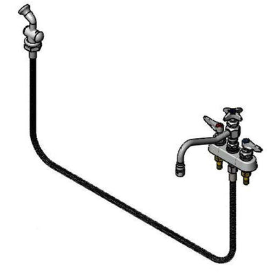 T&S Brass B-1151 Workboard Faucet - 4" Centers & Sidespray